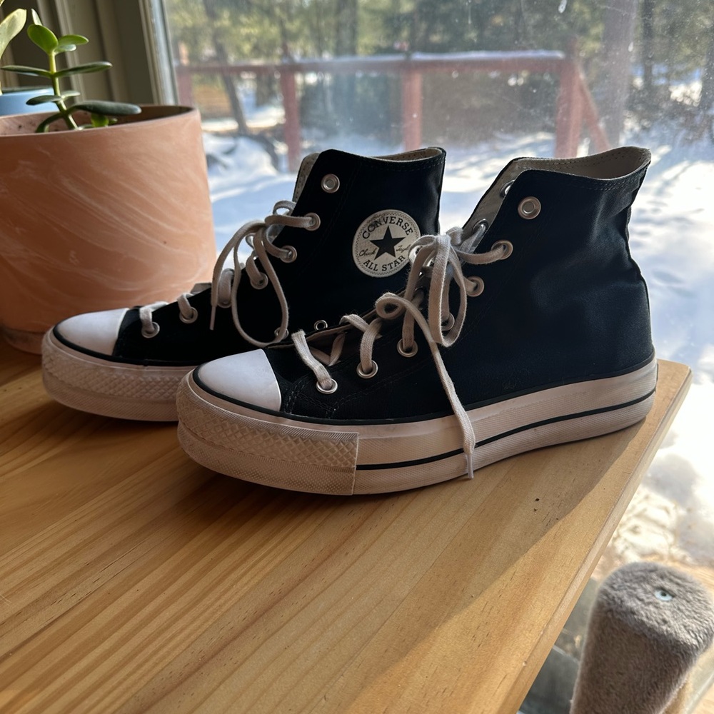 Converse Platform Black High-Top Sneakers